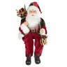 papai noel natal sentado vermelho verde 45cm 80409001