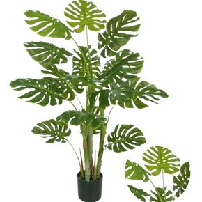 Árvore Costela de Adão Artificial Real Toque 1,30m para Decoração