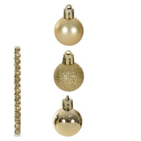 Kit Bolas Natalinas Decorativas Mistas 15 Unidades 3cm