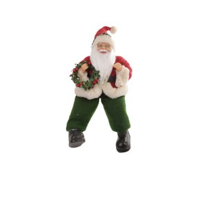 Papai Noel Sentado Natal Clássico 30cm (Vermelho e Verde)