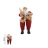 papai noel natal sentado vermelho bege 30cm 83374001 1