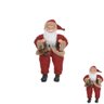 papai noel natal sentado cled vermelho marrom 40cm 83385001 1