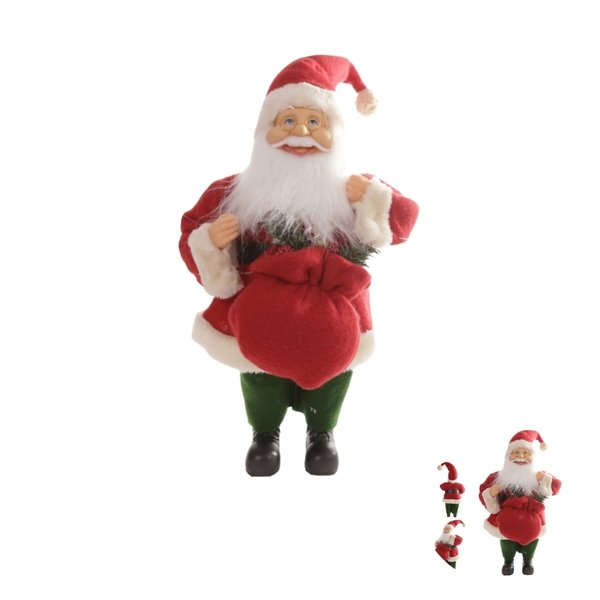 papai noel em pe cled vermelho verde 40cm 83386001 2