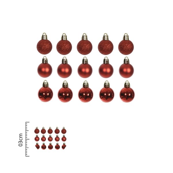 bola misto tubo c15 und vermelho 3cm 81876001 4