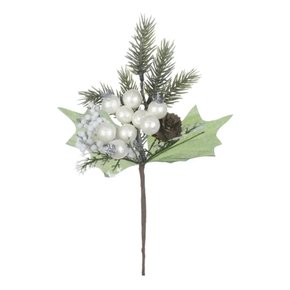 Pick Berry Decorativo Natal Pérola 22cm