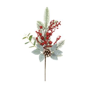 Galho Berry Natalino Vermelho 48CM