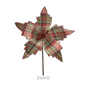 Bico de Papagaio Decorativo com Glitter 24cm (Bege Vermelho) 