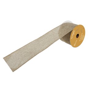 Fita Aramada de Juta Natural 6,3cm x 9,14m  (Dourado)