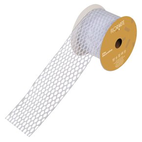 FITA ARAMADA TELA C/ GLITTER C/COSTURA (BRANCO) 6,3cmX9,14m - 73323004 - FA