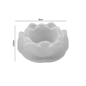 MOLDE DE SILICONE ARTESANAL  PORTA VELA FORMATO FLOR DE LOTUS