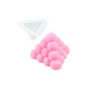 MOLDE DE SILICONE PARA  VELA ARTESANAL FORMATO PIRAMIDE