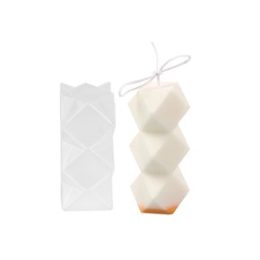 MOLDE DE SILICONE FORMATO VELA CILINDRICA ARTESANAL  MODELO 02