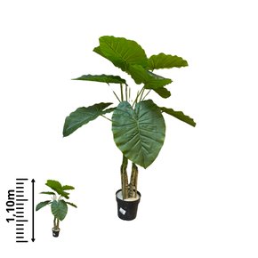ÁRVORE ALOCASIA ARTIFICIAL DECORATIVA 1,1M