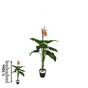 ÁRVORE ESTRELICIA C/FLOR RAL TOQUE (LARANJA) 1,1M ARTIFICIAL DECORATIVA