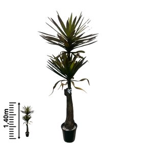ÁRVORE ARTIICIAL DECORATIVA YUCCA COM DUAS PONTAS (VERDE) 1,40m