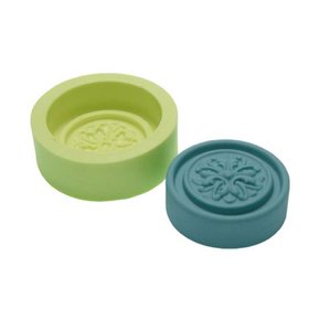 FORMA DE SILICONE PARA SABONETE ARTESANAL FORMATO  ARABESCO REDONDO