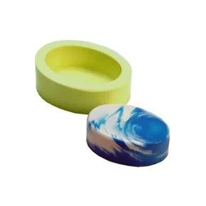 FORMA DE SILICONE PARA SABONETE ARTESANAL FORMATO OVAL