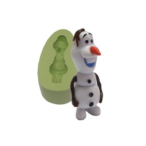  FORMA DE SILICONE PARA SABONETE ARTESANAL FORMATO BONECO DE NEVE OLAF