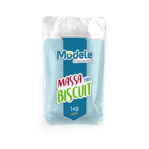  MASSA MODELE PARA ARTESANATO 1KG AZUL CLARO