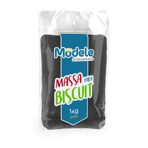  MASSA MODELE PARA ARTESANATO 1KG PRETO