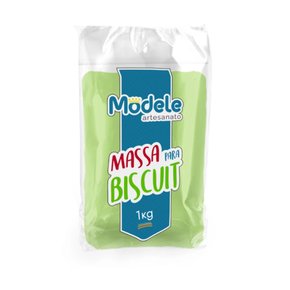  MASSA MODELE PARA ARTESANATO 1KG VERDE PISTACHE