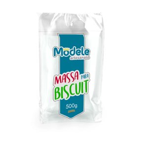 MASSA MODELE PARA ARTESANATO 500g  BRANCO CLAREADOR