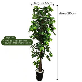 Árvore Ficus Artificial Decorativa 210cm 