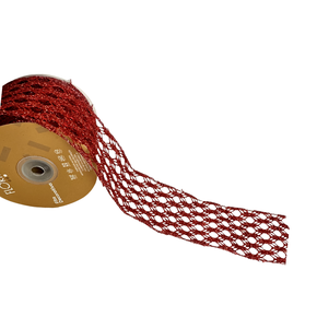 FITA ARAMADA TELA C/GLITTER C/COSTURA (VERMELHO) 6,3cmX9,14m - 48703001 - FA