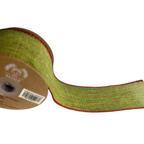 FITA NATALINA VERDE C/ BORDA VERMELHA - COMP 9.14 M X LARG 6.3 CM - CR0335 - BR