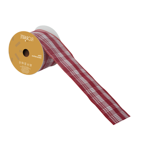 FITA ARAMADA XADREZ C/COSTURA (VERMELHO BRANCO) 6,3cmX9,14m - 57074001 - FA