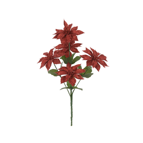 H.BICO PAPAGAIO NATAL C/GLITTER X5 (VERMELHO) 30cm - 89327003 - FA