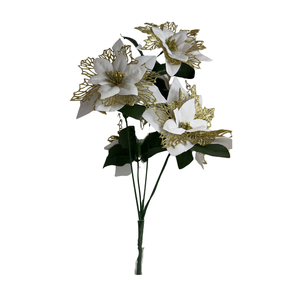 H.BICO DE PAPAGAIO NATAL X5 (BRANCO GLITTER DOURADO) - 98832002 - FA