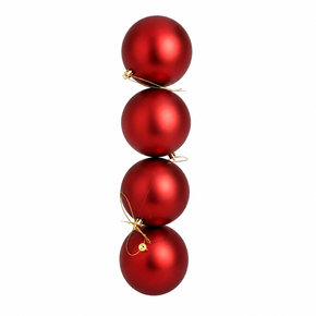 BOLA FOSCA TUBO C/4 UND (VERMELHO) 10CM  