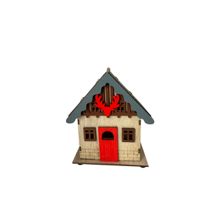 ENFEITE NATAL MDF CASA 14CM