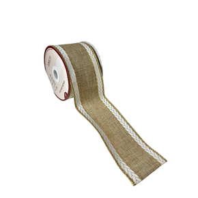 FITA ARAMADA LINHO FACE UNICA (BEGE DOURADO) 6,3cmX9,14m