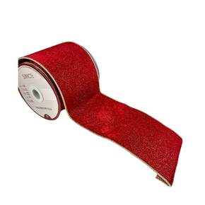 FITA ARAMADA VELUDO DUPLAFACE (VERMELHO DOURADO) 10cmX5m  